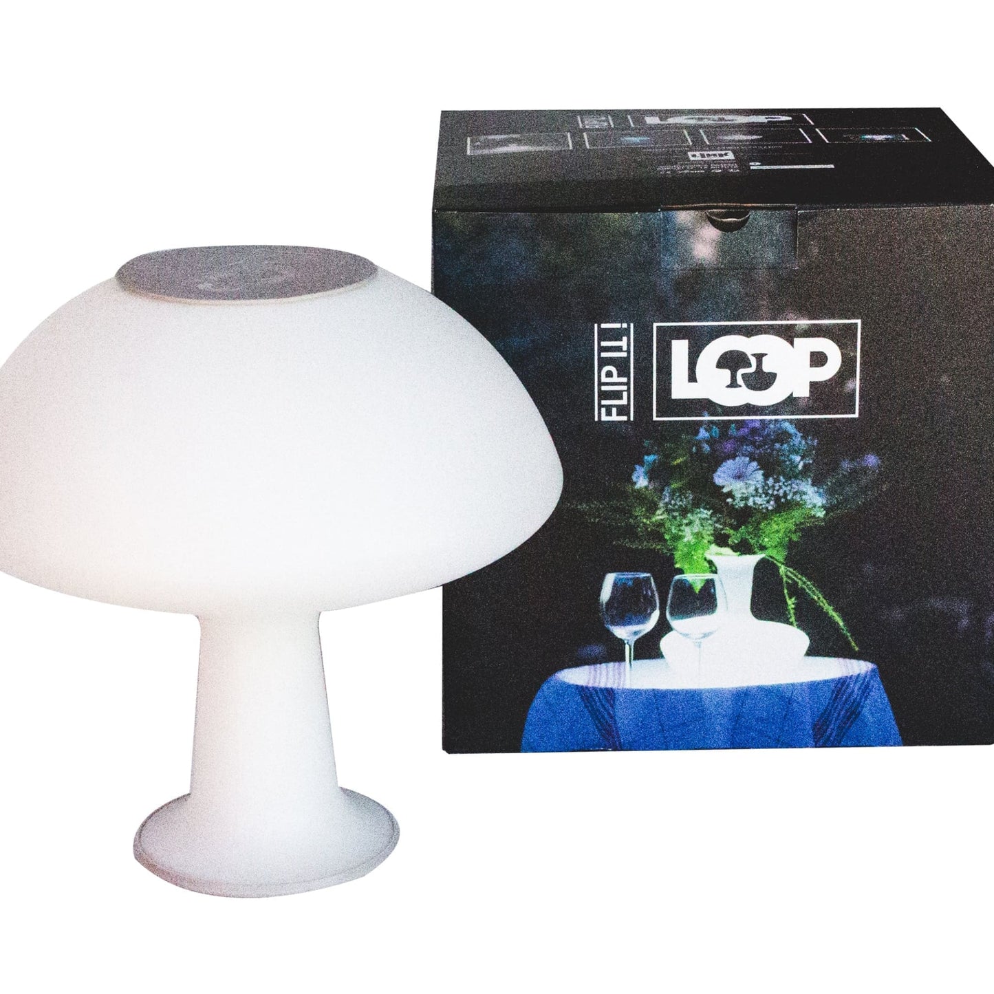 photo de la lampe loop avec sa boite