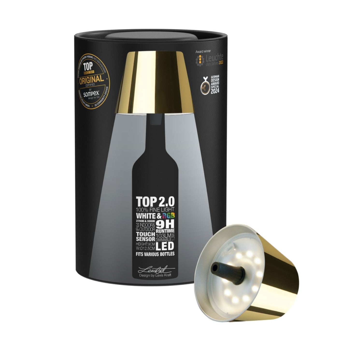 pack du bouchon lumineux or