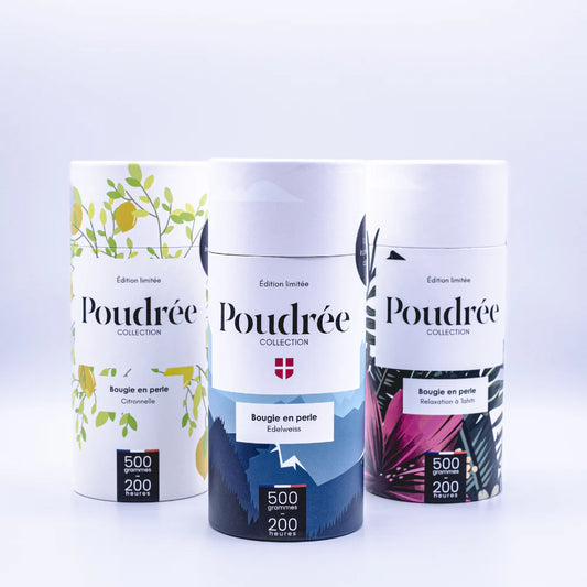 Bougie en perles de cire parfumées -  Edition Limitée - Poudrée Paris