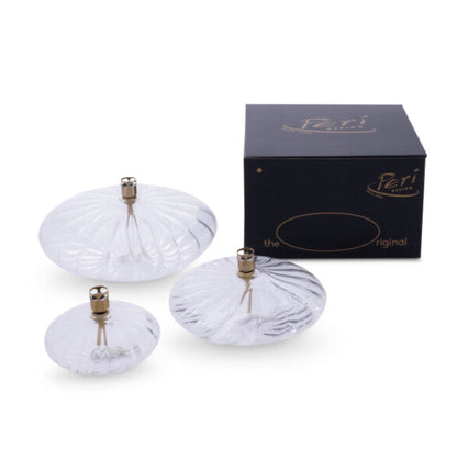 Pack Trio de Lampes à Huile Striées + Bouteille de Paraffine Offerte – Peri Living