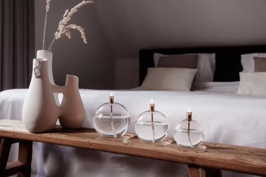 Pack Trio de Lampes à Huile Boules + Bouteille de Paraffine Offerte – Peri Living