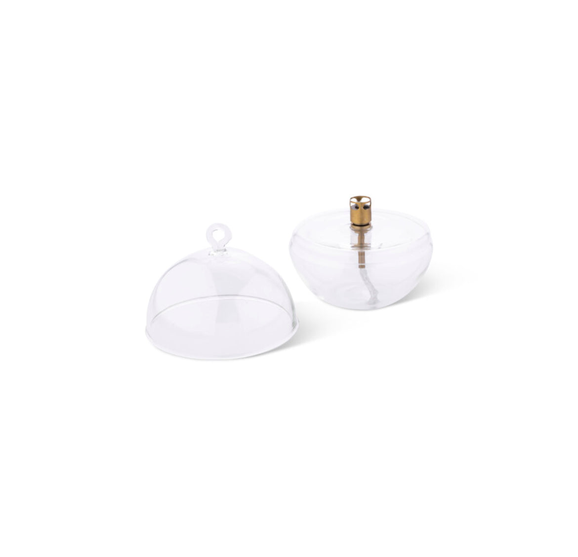 Lampe à Huile Ronde Cover - Verre & Laiton - Peri Living