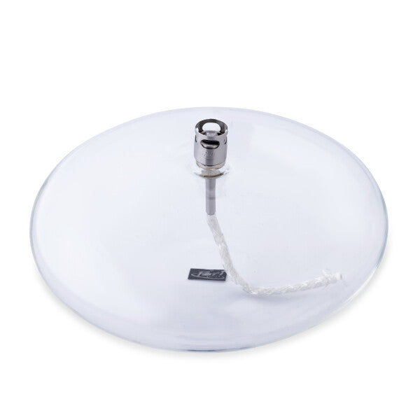 Lampe à huile Disque – Verre Soufflé Transparent – Peri Living