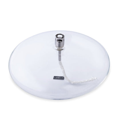 Lampe à huile Disque – Verre Soufflé Transparent – Peri Living