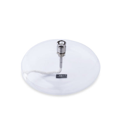 Lampe à huile Disque – Verre Soufflé Transparent – Peri Living