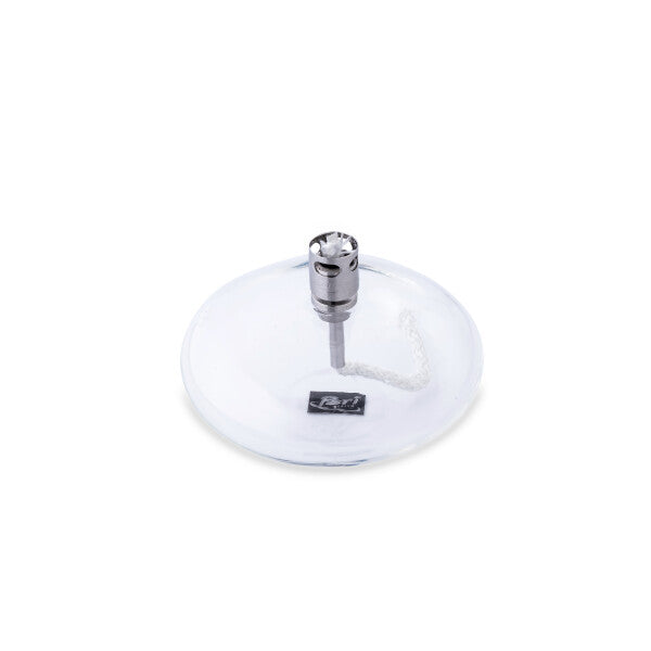 Lampe à huile Disque – Verre Soufflé Transparent – Peri Living