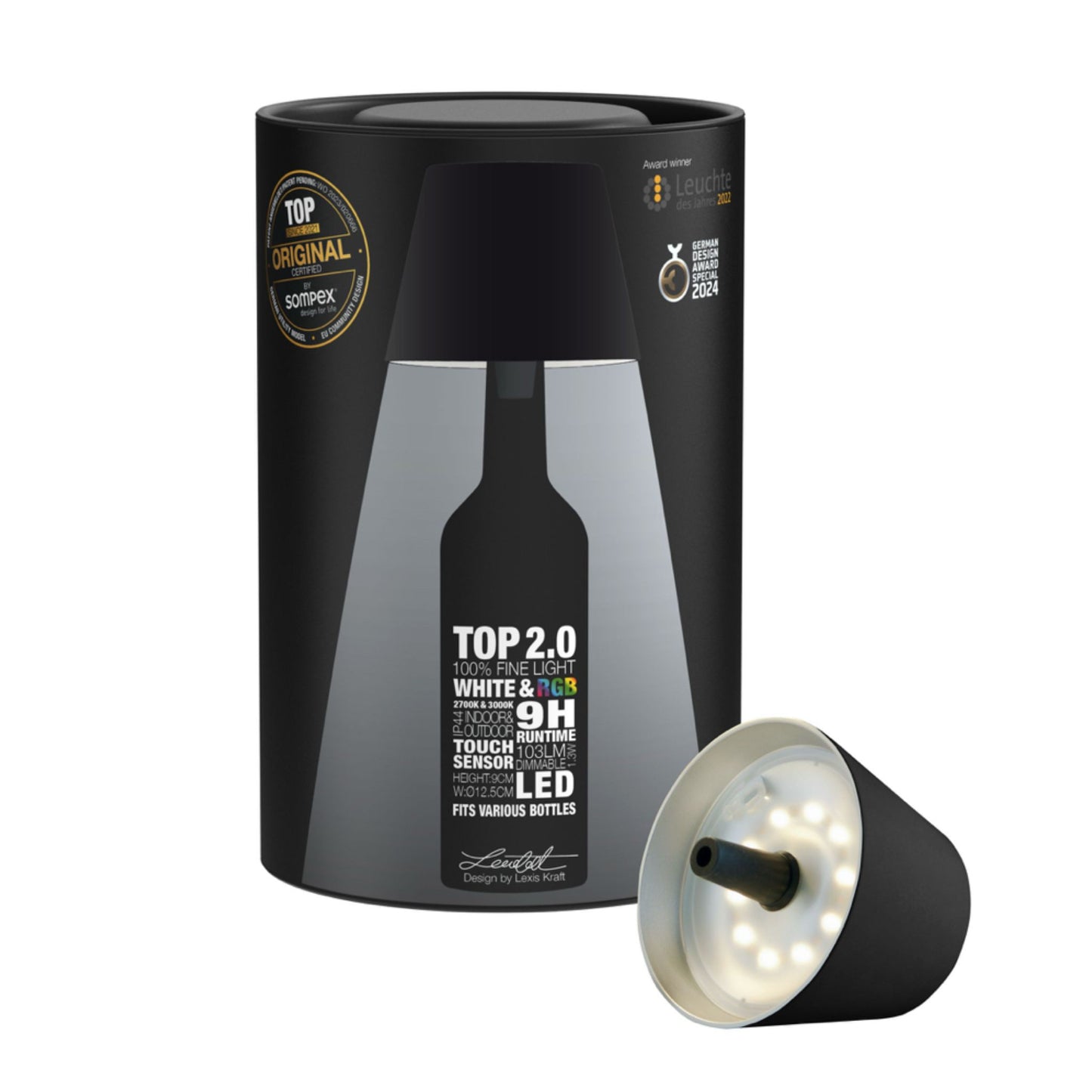 pack du bouchon lumineux noir