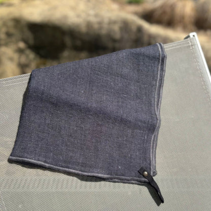 torchon en lin couleur granit